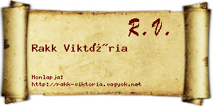 Rakk Viktória névjegykártya
