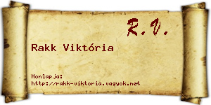 Rakk Viktória névjegykártya